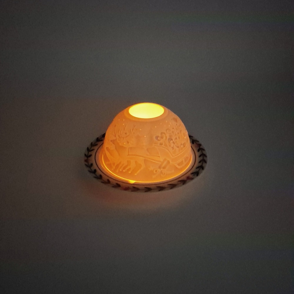 Fairy Lamp French Garden Christmas Lithophane Candle Votive Villeroy&Boch W/BOX